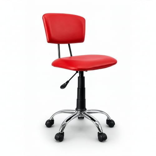 Image of DIYA Seating Vibe Square Rolling Stool (1 Year Warranty) - Red