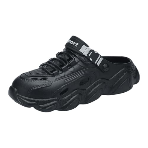 WANGSHUO Chaussons Hommes Femmes Été Sandales De Plage À Double Usage Et Pantoufles-black-40-41