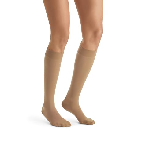 Image of BSN Medical 119123 Jobst Ultra Sheer Compression Stocking, Knee High, 20-30 mmHG, Closed Toe, X-Large, Sun Bronze