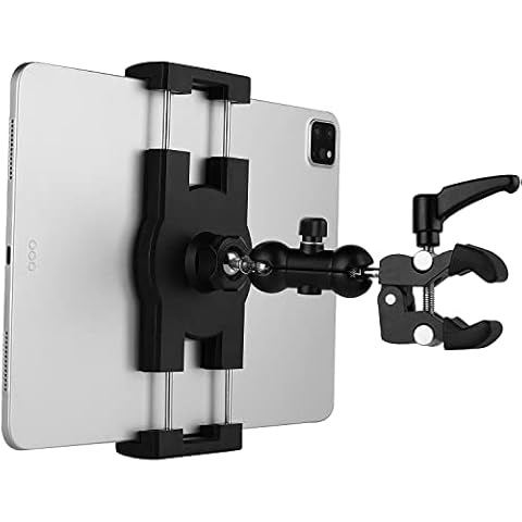 Mippko Tablet Holder for Treadmill/Spin Bike/Stroller/Wheelchair/Golf Cart/Poles/Music Stand/Stationary Bike,Compatible with 7~12.9" iPad/Nexus/Fire HD/e-Book/LG G Cover