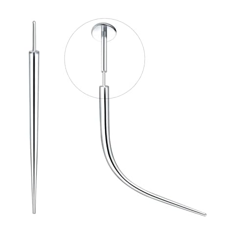 Oveta Piercing Taper G23 Titanium Push in Taper 14G Insertion Pin for Threadless Jewelry Tool, Curved and Straight Styles Cover