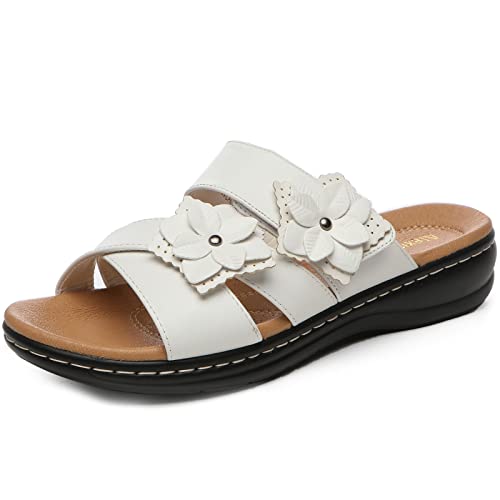 Alexis Leroy Comfortable Insole Buckle Strap Vamp Women's Wedge Sandals