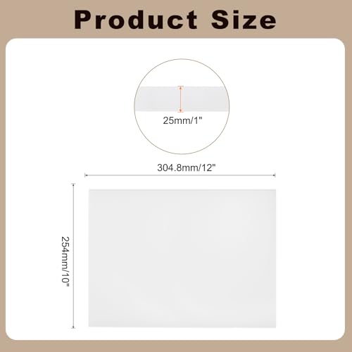 Image of MECCANIXITY UHMW Sheets, Hard Ultra High Molecular Weight Polyethylene Sheets Plastic Sheet, 10 inch x 12 inch x 1, White