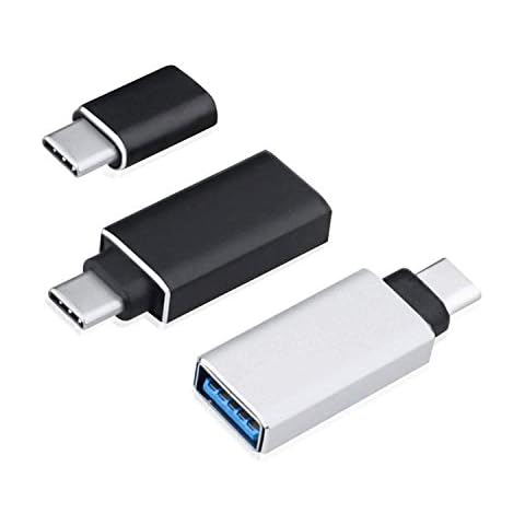 USB C Adapter USB C to USB 3.0 Adapter 3-Pack USB 3.1 Type C Male to USB 3.0 A Female Convertor OTG for MacBook Sumsung Galaxy S8 Nexus 6P Nokia N1 including USB C to Micro USB 2.0 Adapter Weduda Cover