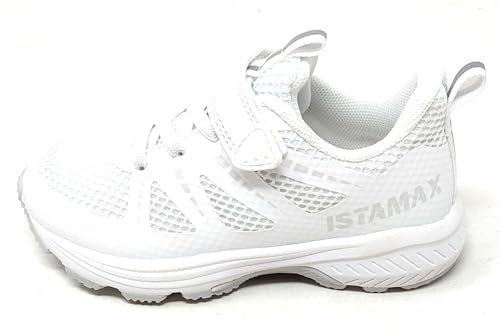 Sneakers anti iperpronazione para niña con diseño Bianco confort y doble cierre de velcro