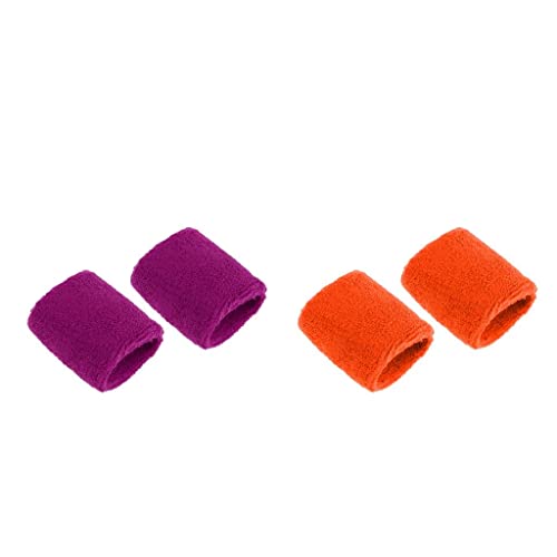 Amagogo 2 Pares de Pulseiras Esportivas Coloridas, de para Absorção de Umidade Indoor, Dança, Exercí