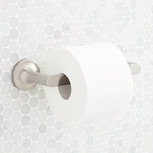 Signature Hardware 466406 Lentz Wall Mounted Pivoting Toilet Paper Holder - Brushed Nickel