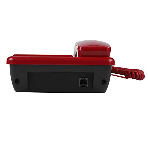 Teléfono con cable con identificación de llamada rojo miniatura 6