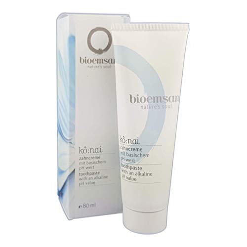 Bioemsan Natürliche Zahncreme – Sanfte Zahnpflege, fördert gesunde Mundflora, mentholfrei, mit ätherischen Ölen & natürlichem Blattgrün, für empfindliche Zähne, 80ml