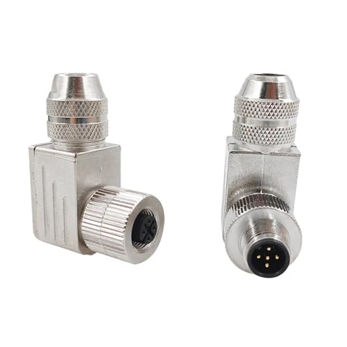 Conector acodado M12 blindado de 5 pines para proteger señales de sensor 6