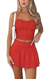 【OCCASIONS】Le ensemble jupe 2 pièces pour femmes convient à la plupart des occasions, telles que : port quotidien, rendez-vous, fête, sortie, cocktail, mariage, club, vacances, shopping, club, soirée, fête, anniversaire et tenue de rue à la mode.
