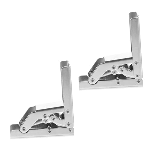 KESYOO 2個 折りたたみ隠し棚受け具 耐久性家具用ブラケット 省スペース設計 家具脚対応 家用収納補修向け