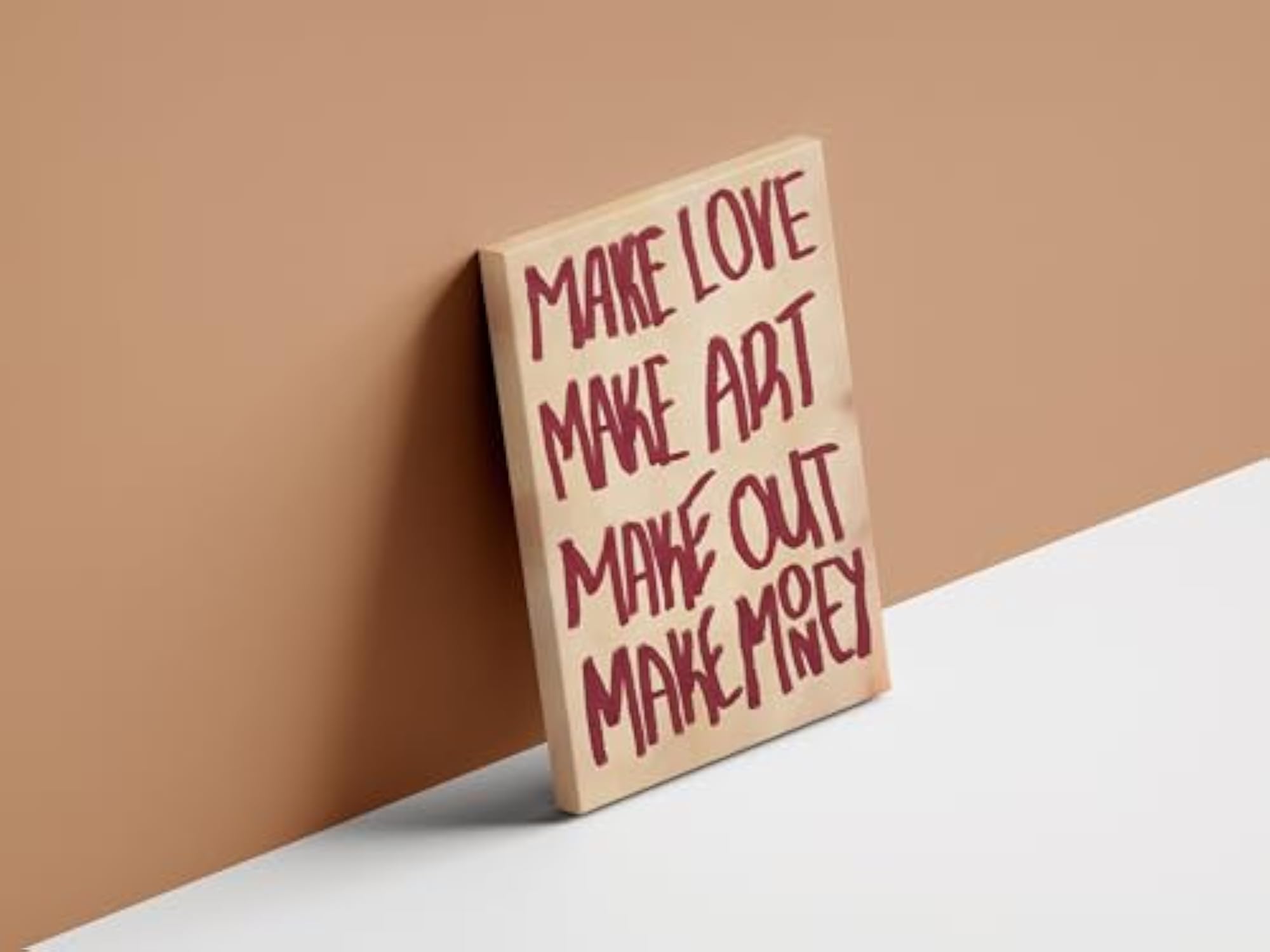 Make Love Make Art Motivational Canvas Wall Art