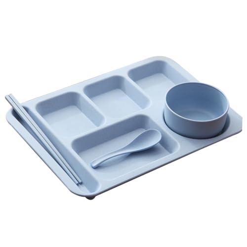 EPIGEIST ファーストフード 皿 と 箸 セット ストロー サービング 大人 カトラリー 仕切り 皿 ボウル 食器 分離 トレイ ファームハウス 調理器