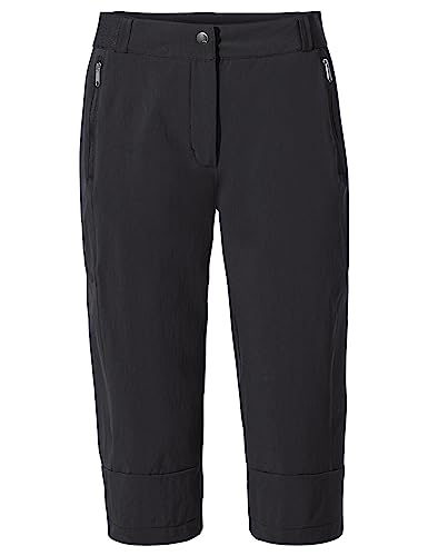 VAUDE Wanderhose Damen Farley Stretch Capri Hose III, Wasserabweisende Damen Trekkinghose kurz, Bequeme Stretch-Wanderhose – strapazierfähig & schnelltrocknend