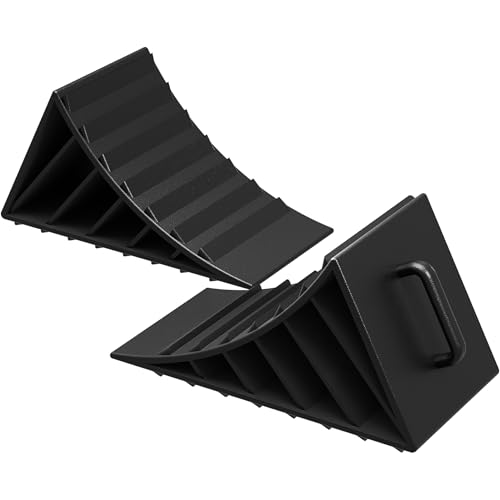 Wiltec Unterlegkeile für Anhänger 2 Stück bis 2 t Bremskeile Wohnmobil 17 7 x 8 9 x 9 cm Unterlegkeile Auto rutschfest aus HDPE für Pkw und Wohnwagen