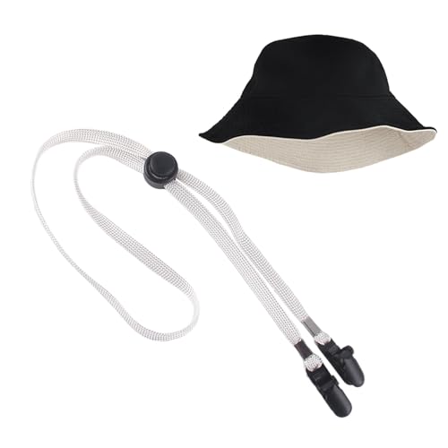 Clips de sombrero para el viento, correas de sombrero para el viento - Soporte de correa de sombrero de clip a prueba de viento ajustable - Guardián de retención multifuncional de cable de la barbilla