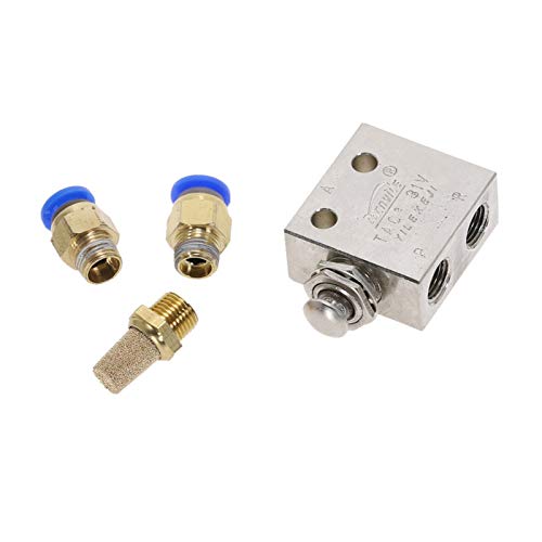 Válvula de parada de agua de 1/8" contra fugas con botón mecánico de metal 5
