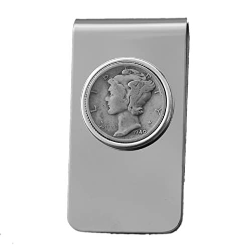 US 1940 Mercury Dime Coin Money Clip New