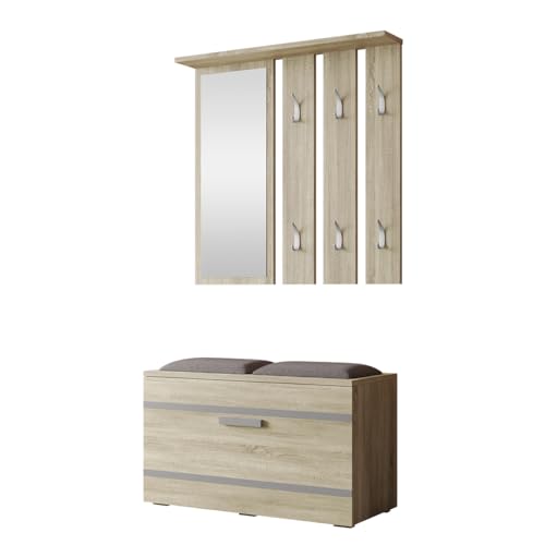 Mirjan24 Garderoben-Set Rafi Kleiderbügel mit Spiegel, Schuhschrank,...