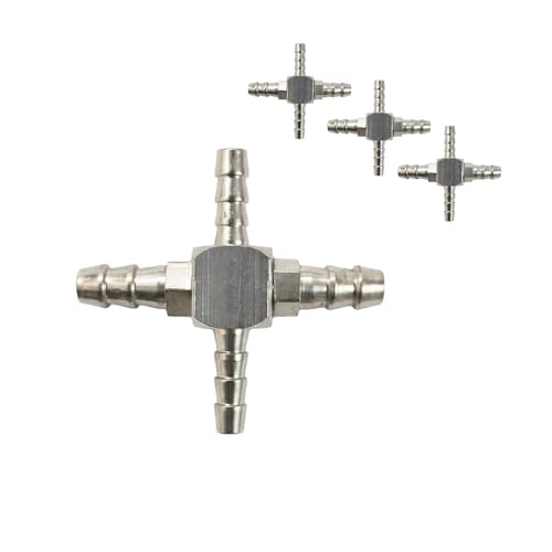 Image of Dental Chair Parts - Brass Nipple Size 2mm + 4mm Four Way Joint, Superior Quality, Compact Design, Long Service Life (Pack of 3)