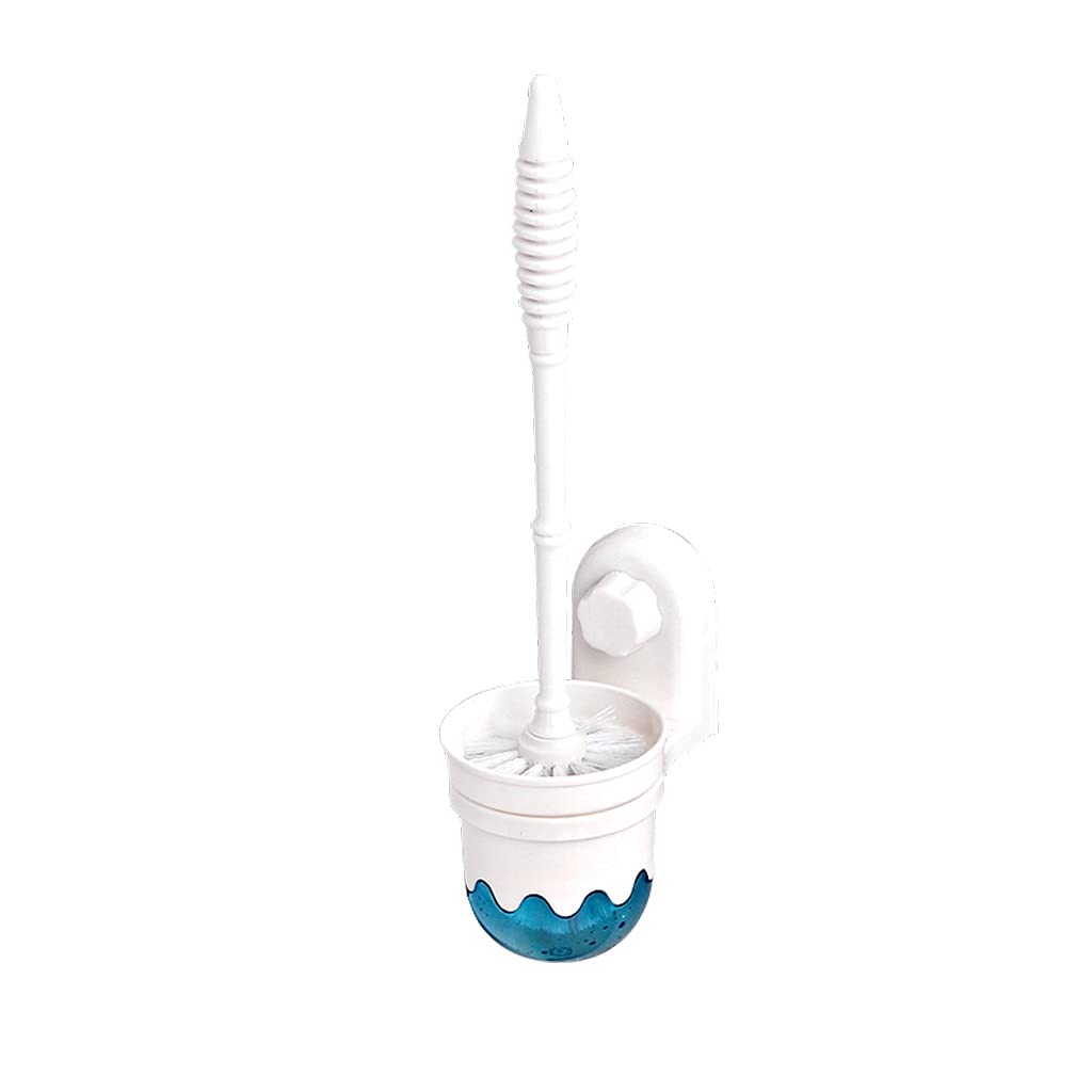Klobürste/Toilettenbürste Toilettenbürstenhalterung Haushalt Wandmontierte Toilettenschüssel Bürste Badezimmer Lange Griff Reinigungsbürste 360 ​​° Kein Sackgasse WC Reinigungsbürsten Set WC-Bürste un
