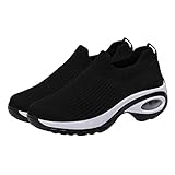 TENDYCOCO 1 Par Balancines Transpirables Zapatos para Correr De Malla Zapatos De Ejercicio para Hombres Zapatillas Deportivas para Hombre : De Colchón De Aire PU Black