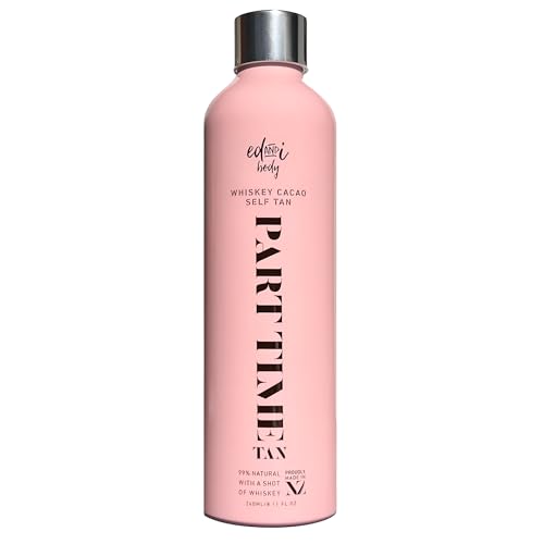 ed&i PART TIME Self Tanner With Natural DHA Whiskey Cacao, Self Tanning for Women, Natural Long Lasting Body Sunless Tan, Leg Tanner for Women, Buildable Golden Glow Tanning Products, 8.45 oz