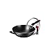 SMEJS Acero inoxidable Wok, cacerola antiadherente, no aceitoso humo y sin revestimiento, acero inoxidable Wok (Size : 32cm)