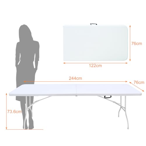 Table pliante 244 cm pour camping et repas conviviaux en jardin - 4