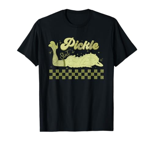 Trendy Retro Pickle Slut Funny Food Apparel Canned Pickle T-Shirt