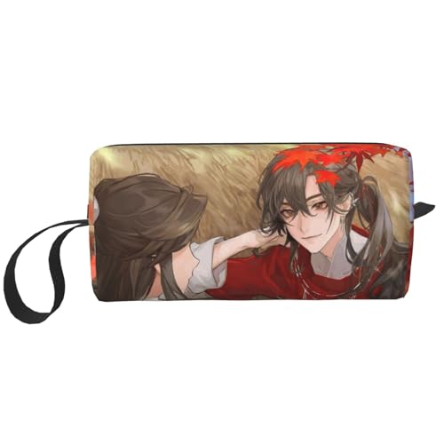 For 天官賜福 花城 謝憐 謝怜(11) 化粧ポーチ メイクボックス 化粧品収納 コスメポーチ 洗面用具 収納ケース トラベルバッグ バニティー 手提げ 便利 大容量 出張 旅行用 自宅用 キャラクター 6*9*20cm