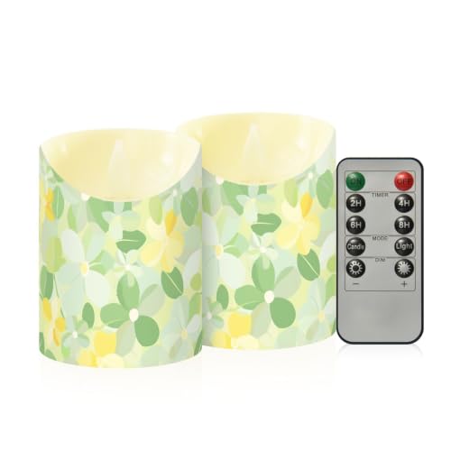 Velas decorativas sin llama LED con control remoto y flores para decoración de mesas