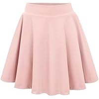 Eisnnu Mädchen Rock Kinder Tennisrock mit Shorts Elastische Taille A Linie Dehnbarer Kinder Freizeitröcke Minirock Schuluniform(12-14Jahre,Rosa,M)