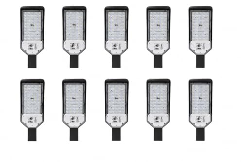 Image of D'Mak 50W LED Street Light with Focus Lens | IP65 Waterproof Outdoor LED Lamp | High Brightness Cool White Light for Road, Street, Garden, Parking Area & Security Lighting
