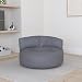 Lumaland Sitzsack Lounge | Sofa-Sitzsack 90 x 50 cm mit Rückenlehne | Indoor & Outdoor Beanbag | Wasserabweisend & Robust | Mit anpassungsfähiger EPS-Füllung | Waschbarer Bezug [Grau]