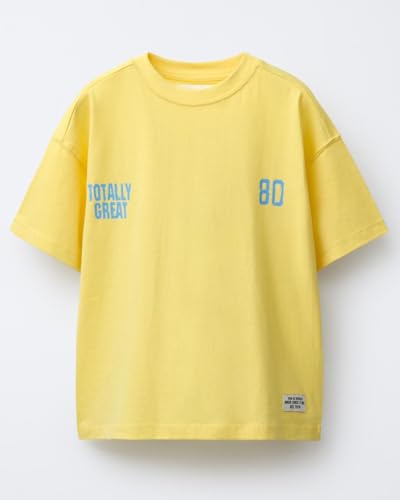 Image of Alan Jones Clothing Boys Oversized Cotton Printed T-Shirt | Round Neck, Short Sleeves, Casual Wear