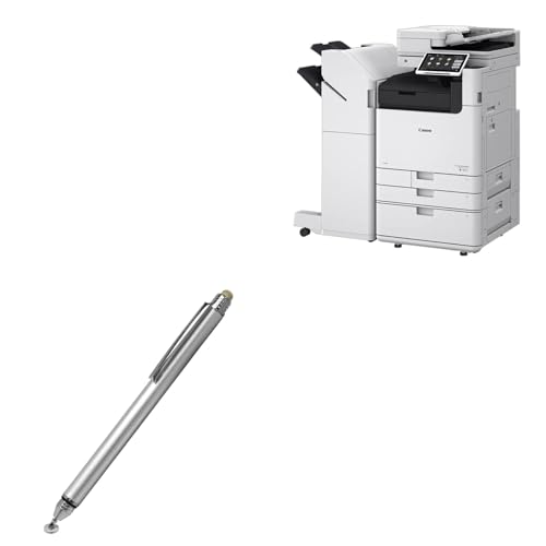 BoxWave Stylus Pen Compatible with Canon imageRUNNER Advance DX 6855i - DualTip Capacitive Stylus, Fiber Tip Disc Tip Capacitive Stylus Pen - Metallic Silver