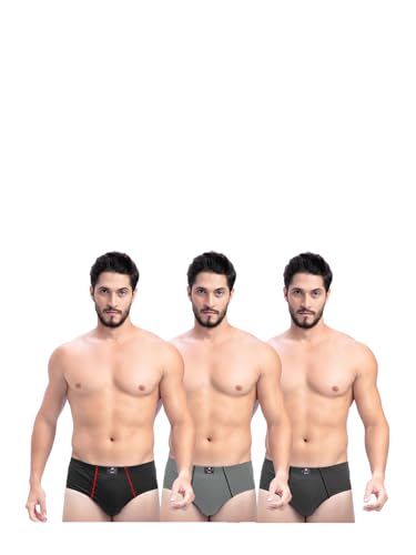 Image of Milton Mens Pure Cotton Solid Briefs with Inner Elastic|Premium Soft Breathable Underwear for Men|Comfort-Fit Waistband for All-Day Wear|Multi-Color, Color Name May Vary as per Availability|Pack of 3
