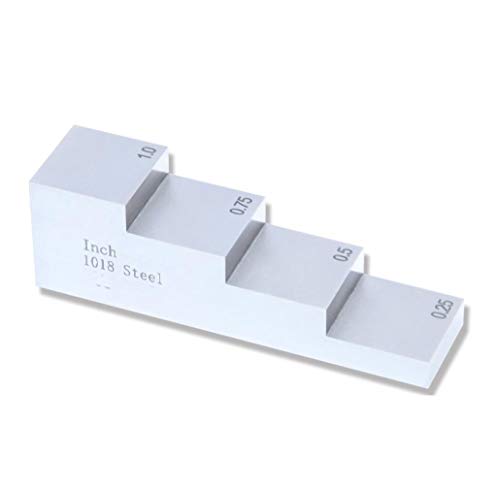Ultrasonic Thickness Gauge 4 Step Calibration Blocks Thickness 0.250" 0.500" 0.750" 1.000" Test Block Material 1018 Steel miniatura 6