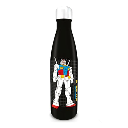 Pyramid International Gundam Metal Drinks Bottle - 540ml Stainless Steel - Water, Fruit Juice - Gundam Themed