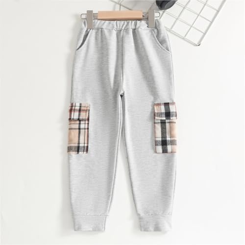 Image of OLMRJKD Toddler Baby Boy Clothes Plaid Long Sleeve Hoodie Sweatshirt + Pants 2pcs Boys Outfit Set