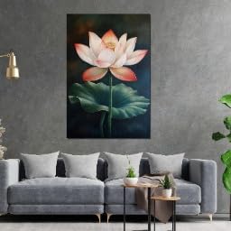 Décoration zen contre le stress : grande toile fleur de lotus - 3