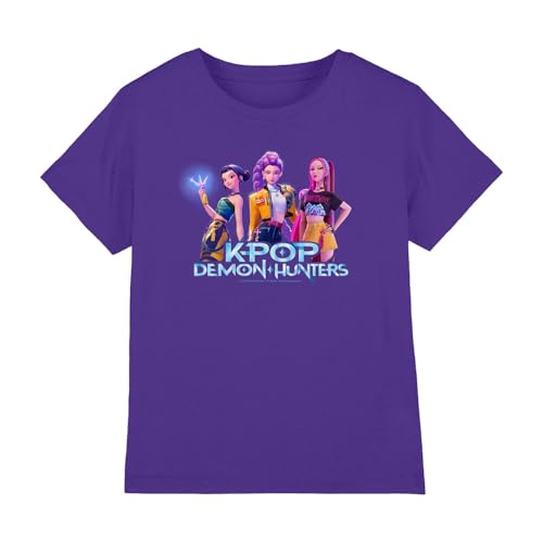 Kpop Demon Hunters Huntrix Kpop Group Kinder T-Shirt Lila 56 J