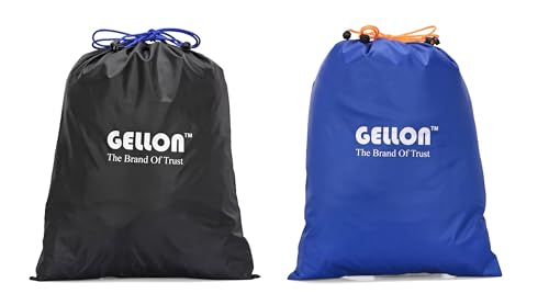 Image of Gellon Shoes Bag in Umbrella Cloth for Travel & Storage Travel Organizer for Women & Men Travel Accessories Shoes Cover Pouch Shoes Bag for Travel Essentials in Black & Blue Color