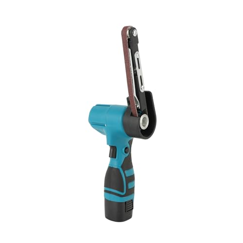 Yosoo Health Gear Lijadora de Banda Inalámbrica, Herramienta de Lijado de Detalles con Batería de 16,8 V para Madera, Metal y Superficies Curvas con 15 Bandas de Lijado (Baterías duales con