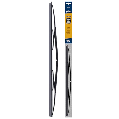 PEAK Transport Heavy Duty Windshield Wiper Blade, Durable Metal Wiper Blade Replacement for Class 6-8 Trucks, Class A RV's, and Transit Buses with Saddle Wiper Arm and 24' Wide Saddle Blade