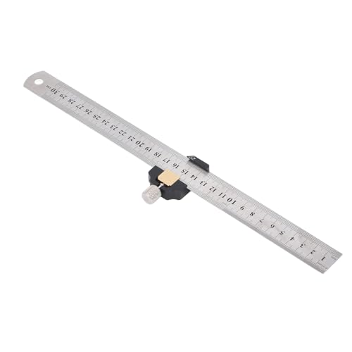 [UTILIZZO VERSATILE] Dalle officine ai miglioramenti domestici, questo righello in acciaio con blocco per tracciatore si adatta a diversi compiti e ambienti, rendendolo strumento pratico ed essenziale.