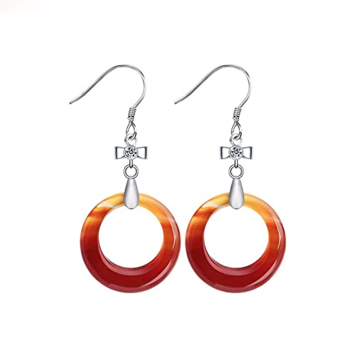 Pendientes de ágata y plata 925 de alta gama para banquetes elegantes