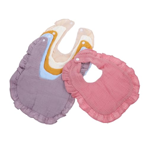 Hemobllo 6Piezas Baberos de Niño Niña de Absorbentes y Transpirables Colores para Alimentación y Uso